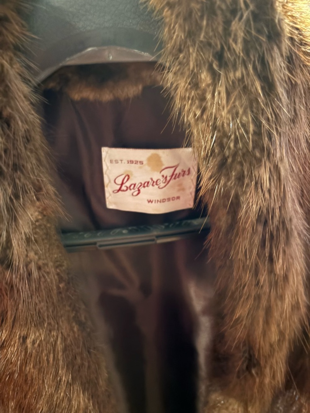 Vintage Lazare Furs long-haired beaver full length fur coat. Only worn once.